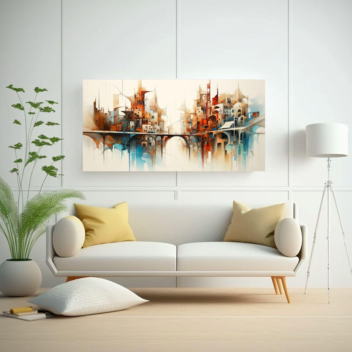 GENERICO - Pinturas Decorativas De Acuarelas Marinas 100x50 Cm.