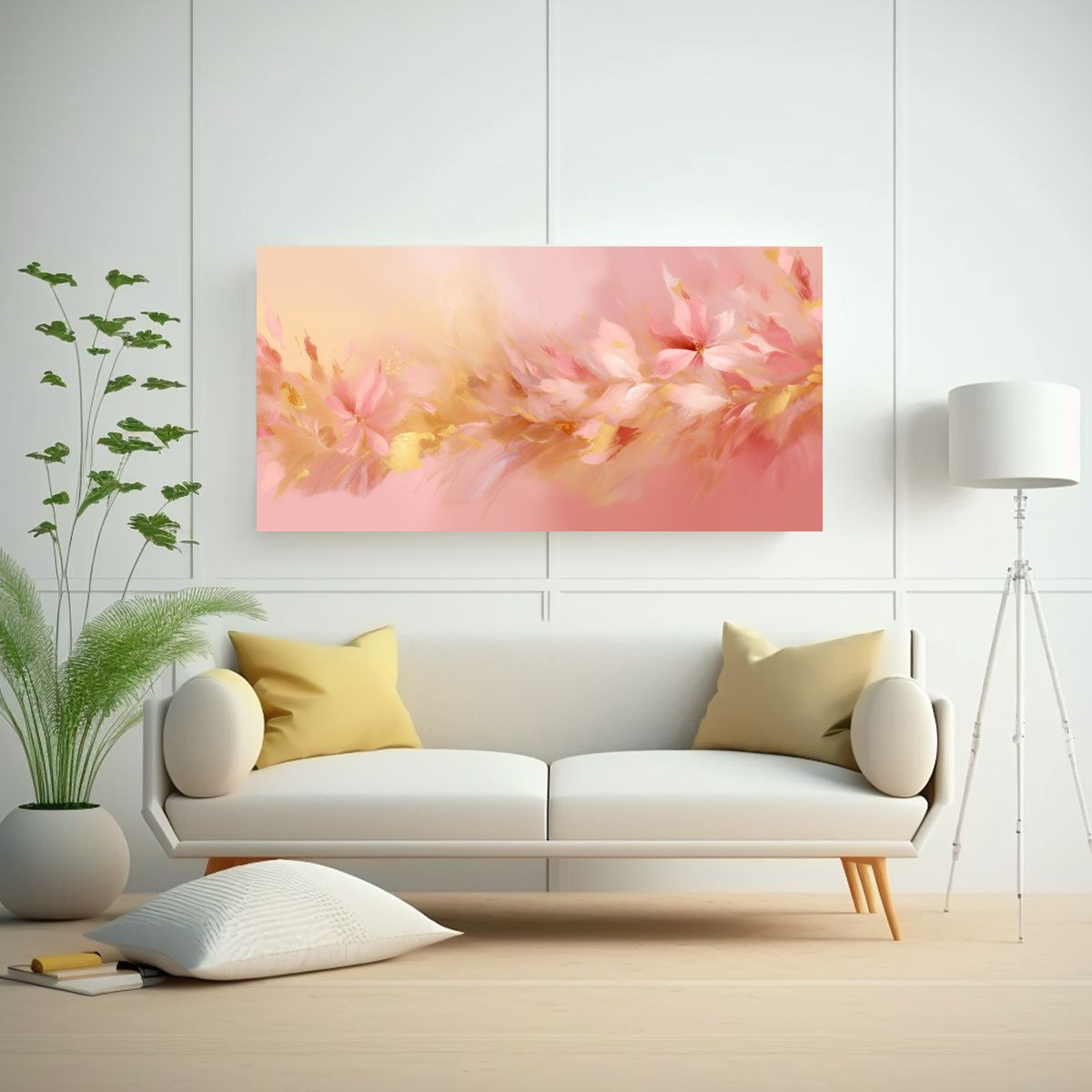 GENERICO - Pinturas Florales De Impresionismo Abstracto En 60x30 Cm