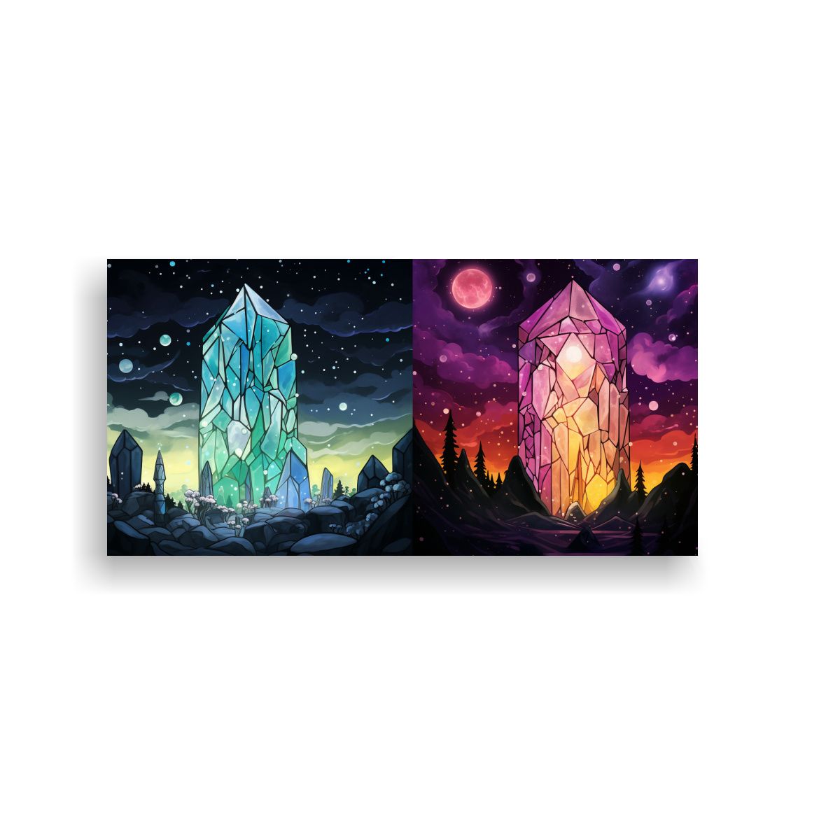 GENERICO - Cuadro Inspirador De Piedra Colorida En El Estilo 100x50 Cm