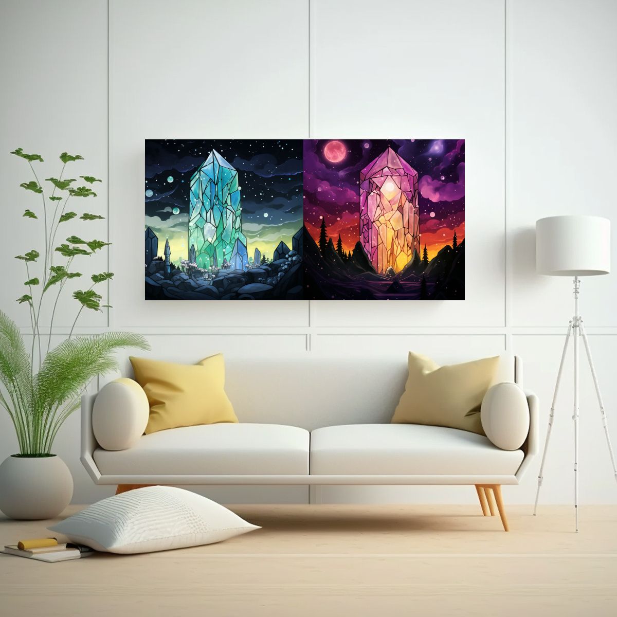 GENERICO - Cuadro Inspirador De Piedra Colorida En El Estilo 100x50 Cm