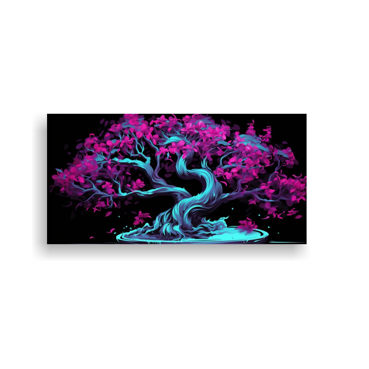 GENERICO - Cuadro Calidos Alegría Bougainvillea Bonsái 80x40 Cm