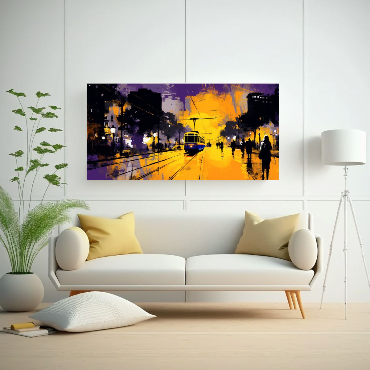 GENERICO - Pinturas Modernas Lienzo Calidez Santiago Chile 80x40 Cm