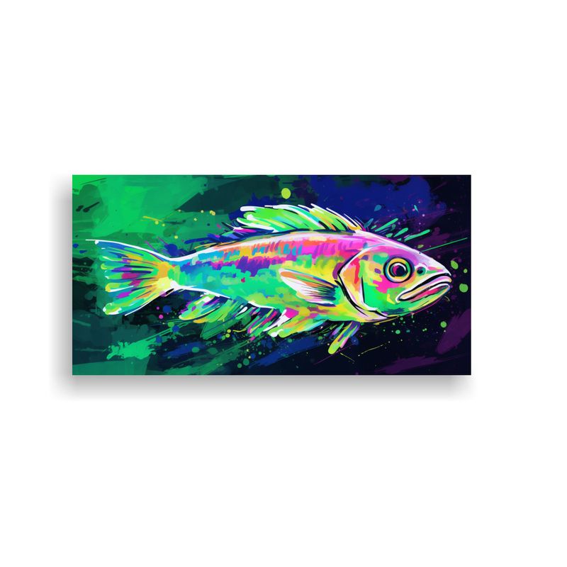 GENERICO - Pinturas Decorativas De Zebrafish En Colores 80x40 Cm