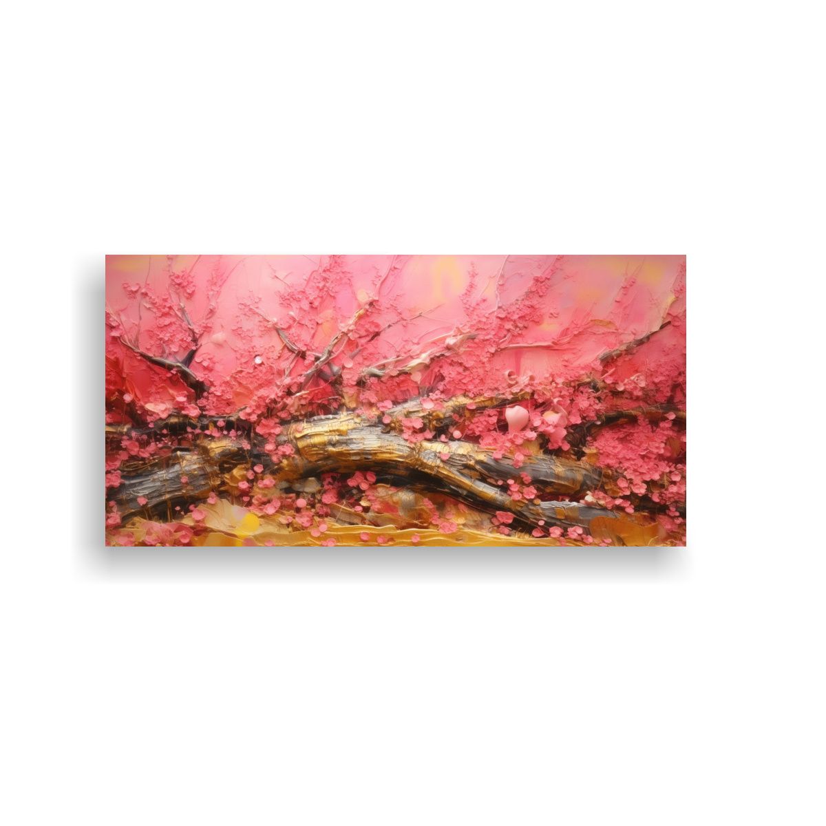 GENERICO - Pintura Al Estilo óleo Japonesa Abstracta 80x40 Cm
