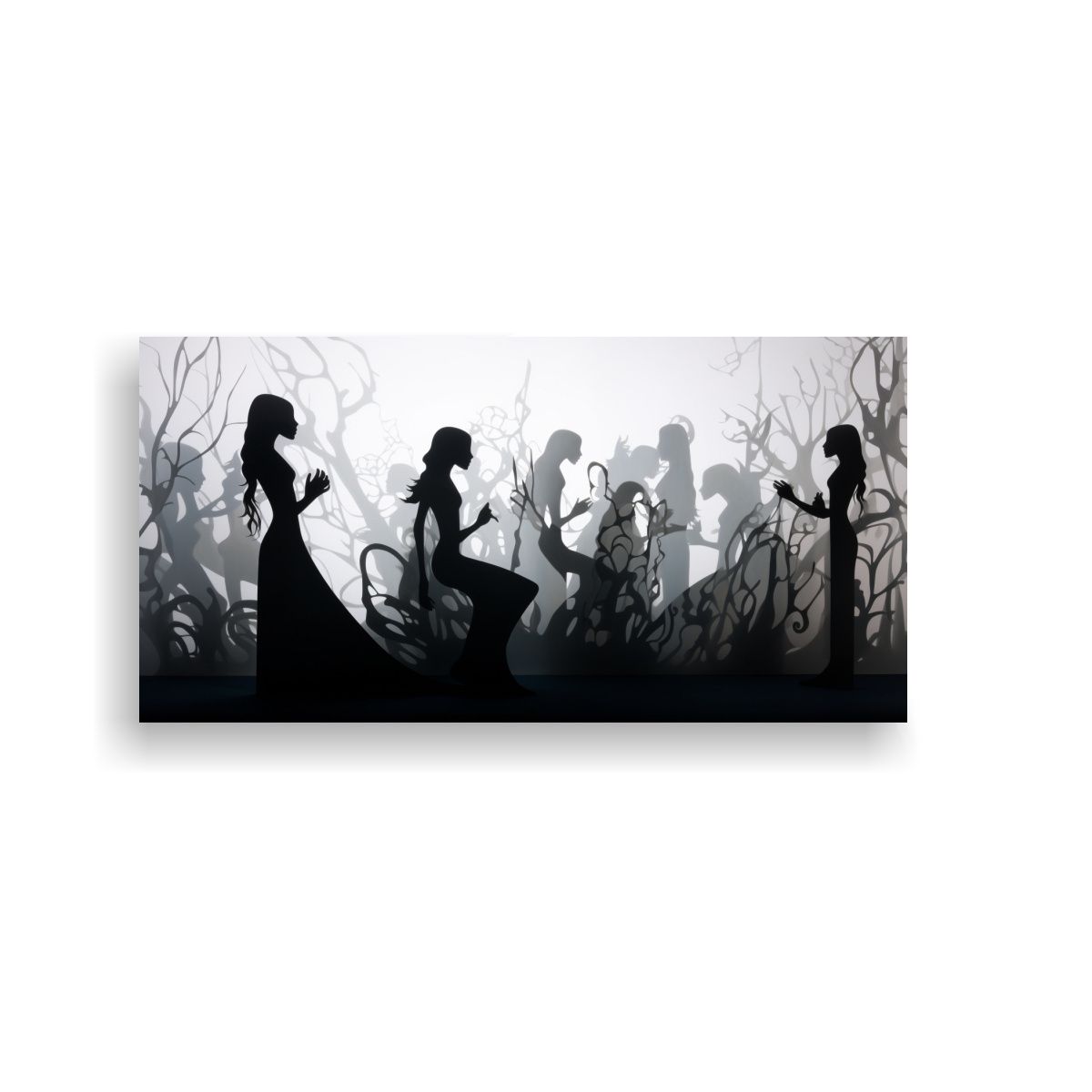 GENERICO - Pinturas Decorativas Con Siluetas Y Sombras 80x40 Cm