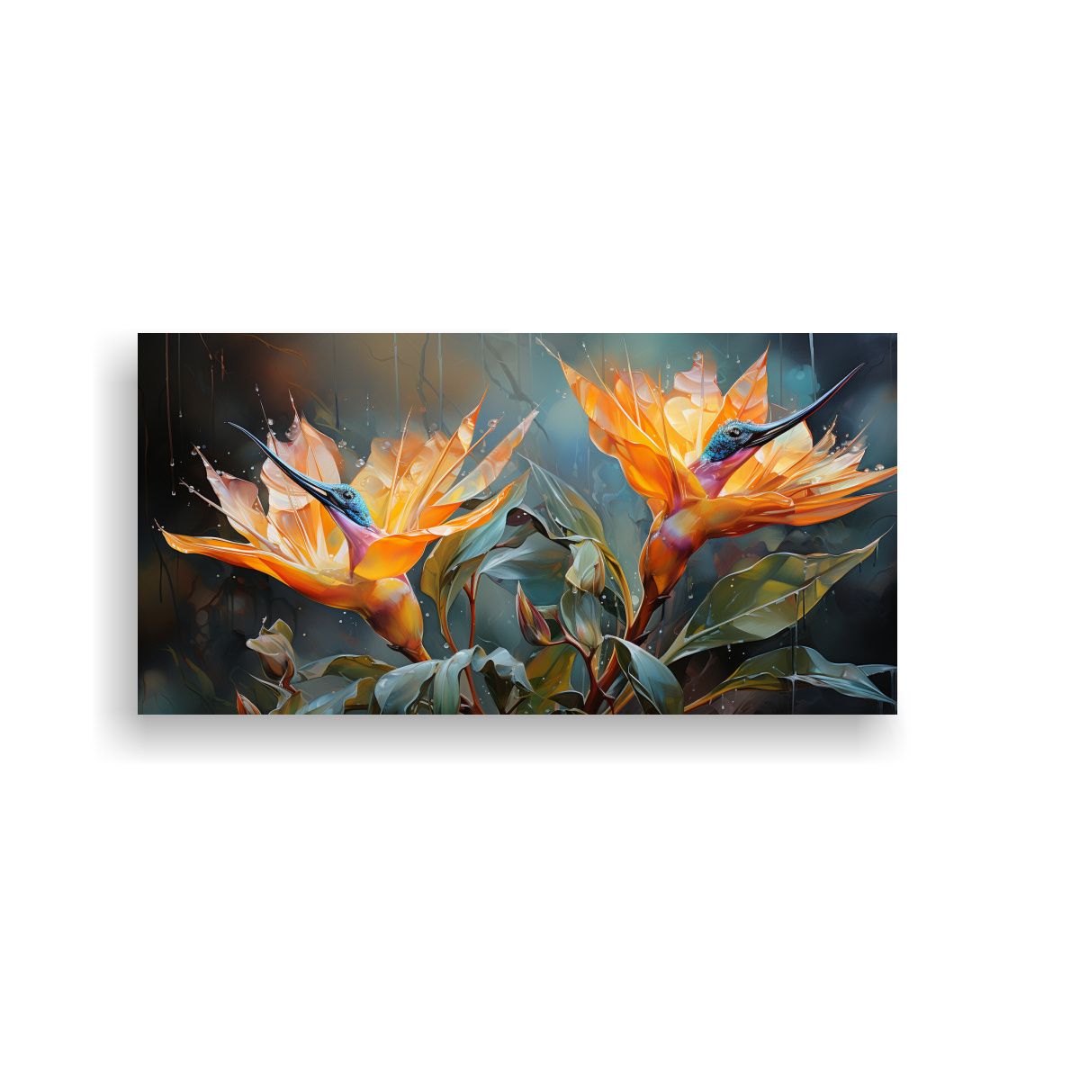 GENERICO - Pintura Abstracta Sensibilidad Artística Ave Del 60x30 Cm