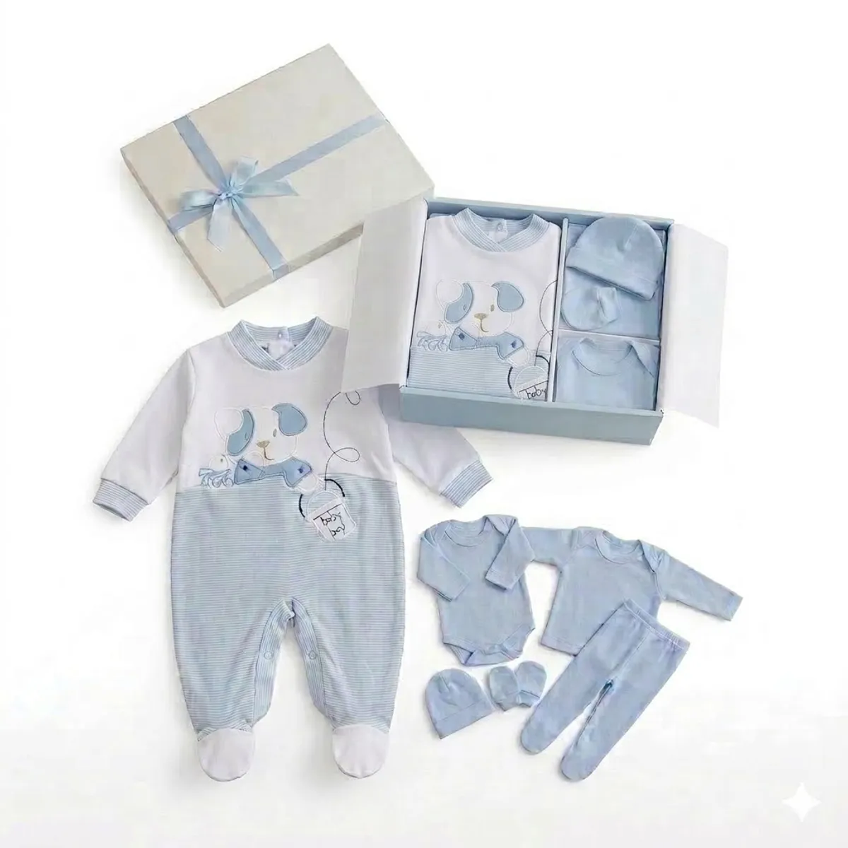 ENCANTO - Set Ajuar+ Enterito Bebé 100% Algodón Chile Listo para Regalar- Envío Gratis.