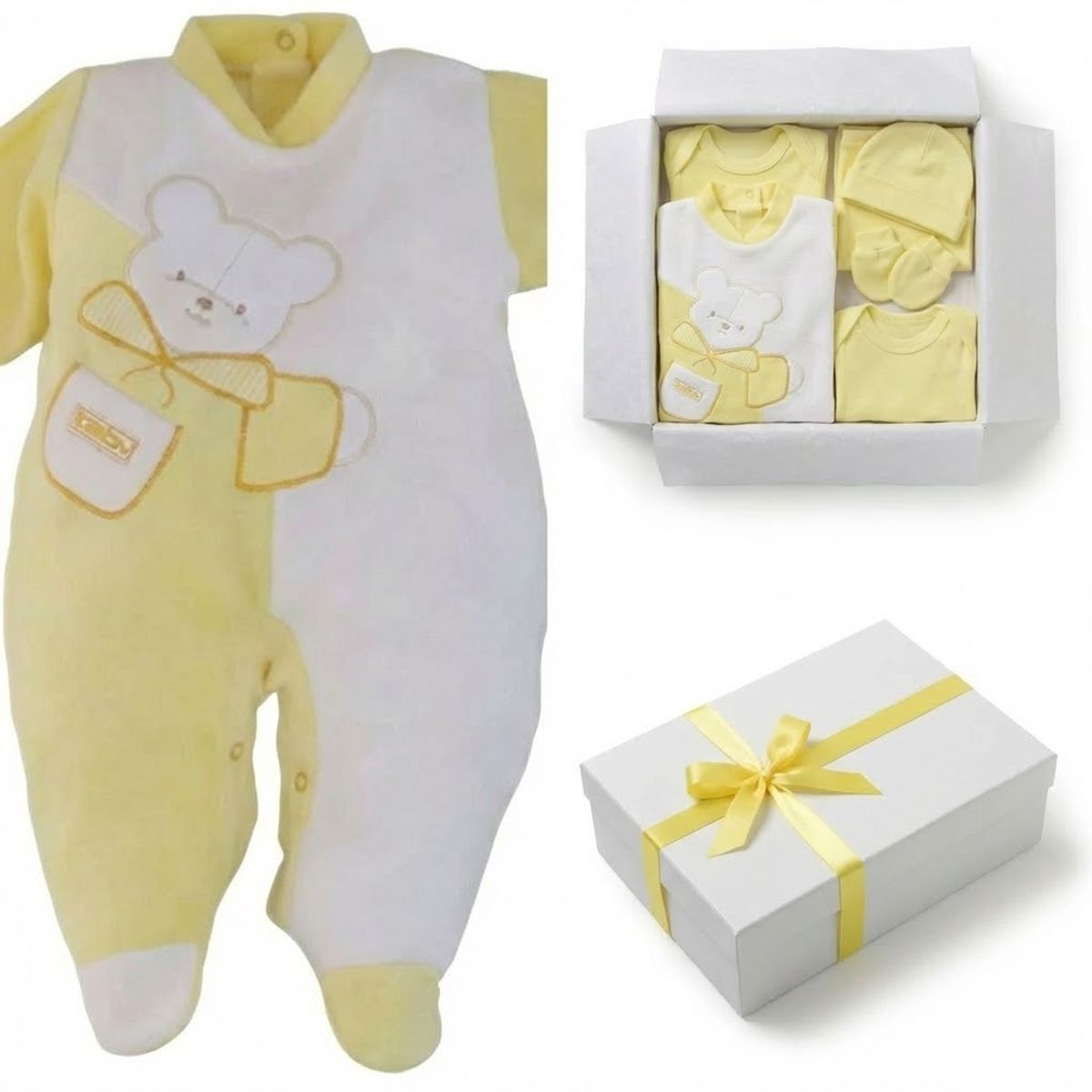 ENCANTO - Set Ajuar+ Enterito Bebé 100% Algodón Chile Listo para Regalar- Envío Gratis.