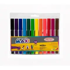 ARTEL - Marcadores maxi 12 colores a base agua