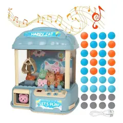 NO LOGO - Mini Máquina Expendedora Peluches Juguete Premios Gato Celeste
