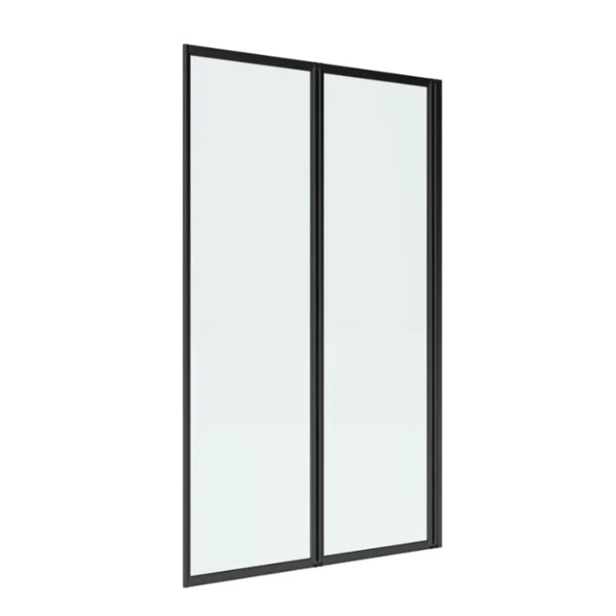 DOER - Mampara Ajustable 120-130x190 CM Marco NEGRO