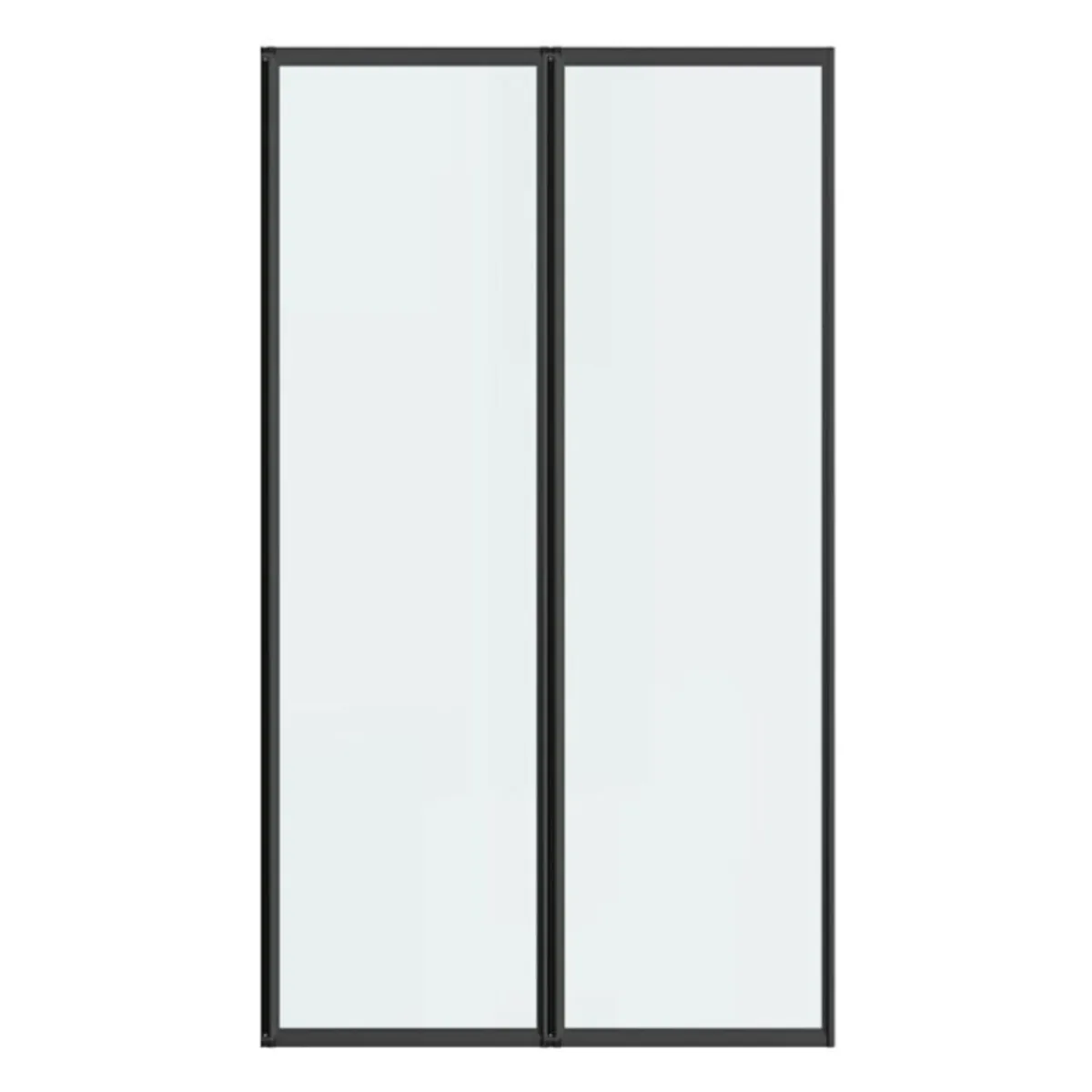 DOER - Mampara Ajustable 120-130x190 CM Marco NEGRO