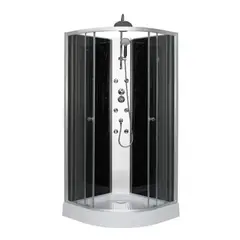 DOER - Cabina Ducha 6 Jets 90 x 90 x 213 cm Negro