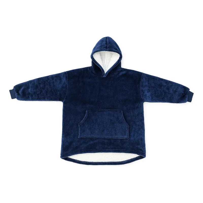 NO LOGO - Poleron Gigante Con Capucha Chiporro Manta Polar Frazada Adultos