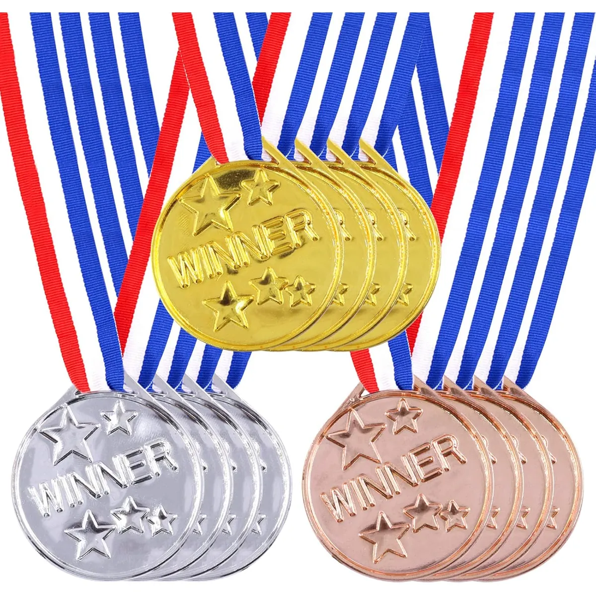 KUANGYE - 30 Pzs Medallas Deportivas De Plástico Para Niños Ganador
