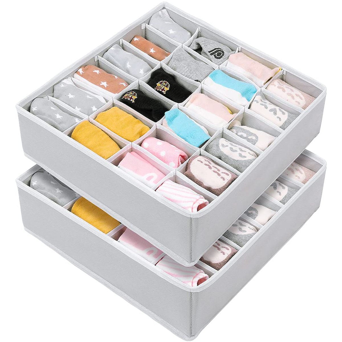 GENERICO - 24 Organizador De Cajones Para Calcetines Y Ropa Interior 2pcs