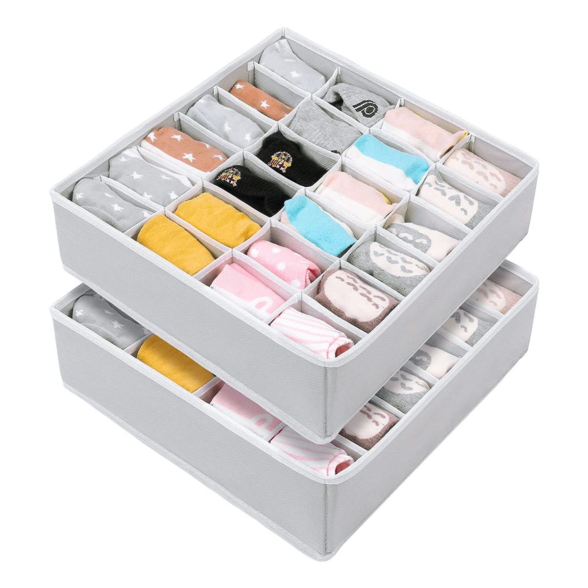 GENERICO - 24 Organizador De Cajones Para Calcetines Y Ropa Interior 2pcs