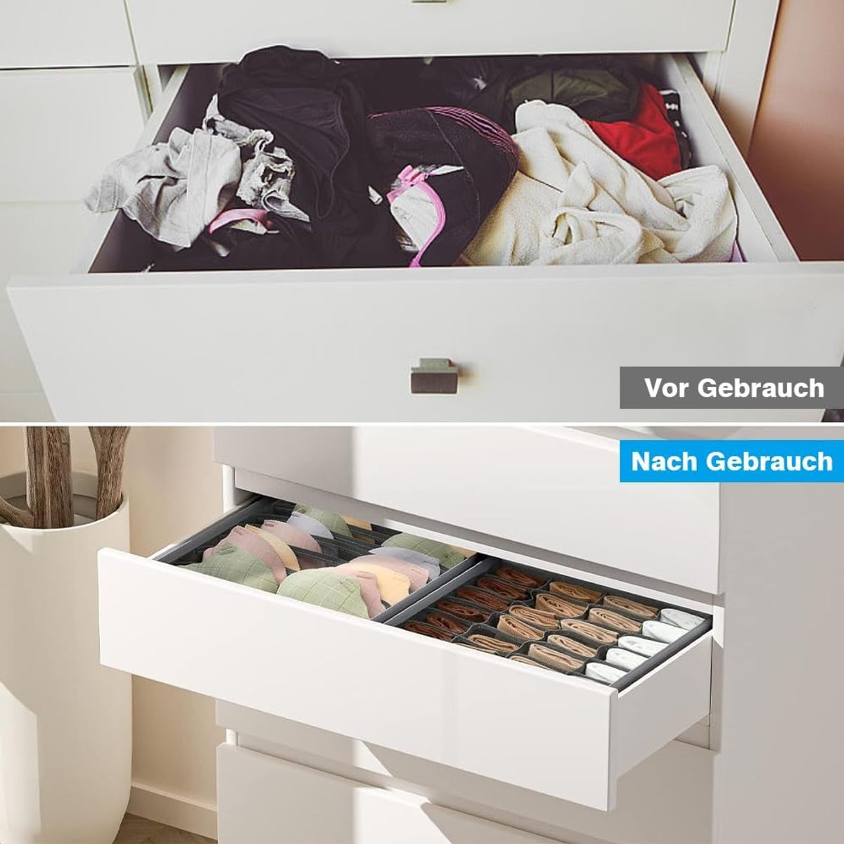 GENERICO - 24 Organizador De Cajones Para Calcetines Y Ropa Interior 2pcs