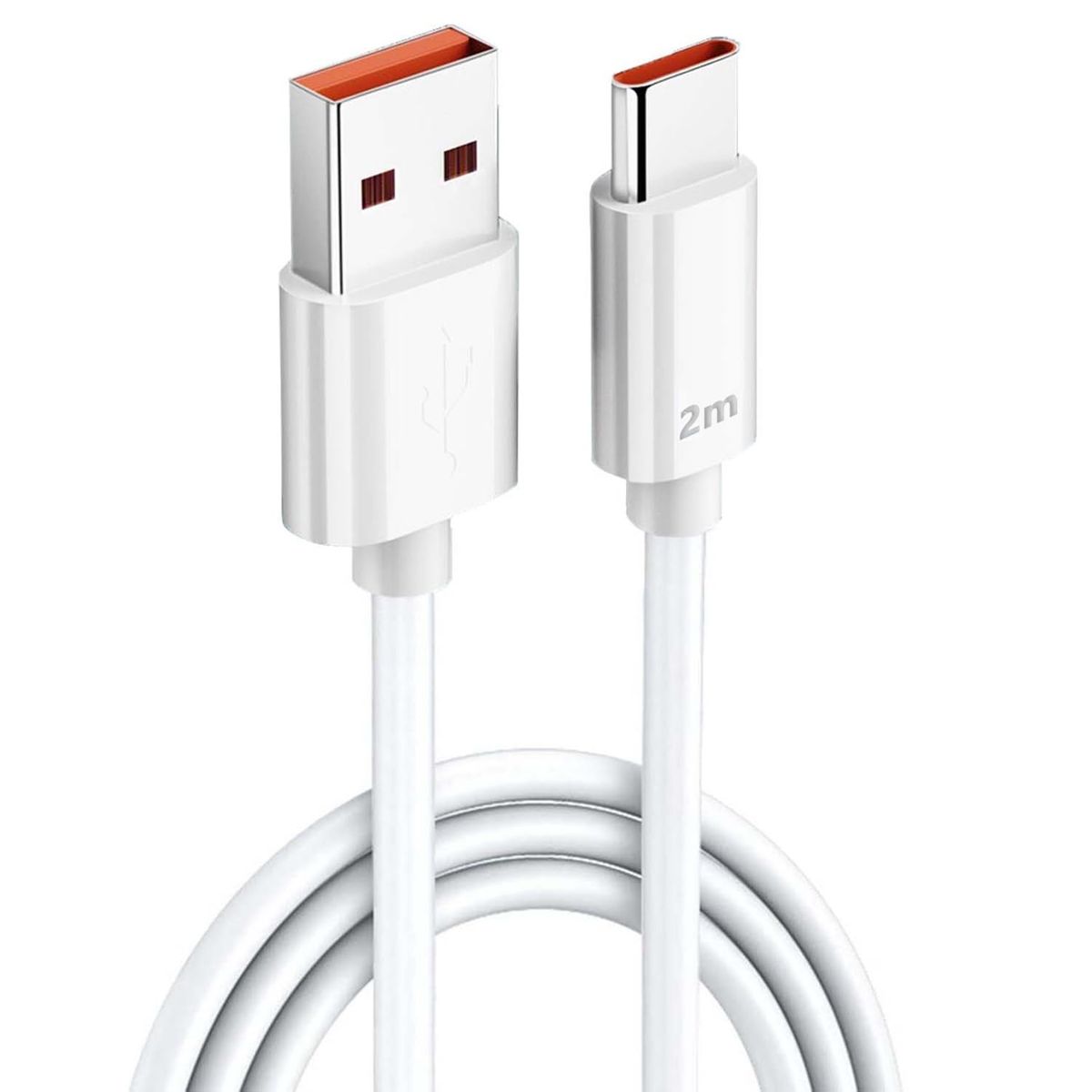 KUANGYE - Cable Carga Compatible Con Xiaomi Turbo Usb 6a Tipo C 2 Metros
