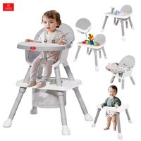 7 En 1 Silla De Comer Para Bebé Guagua Multifuncional Gris