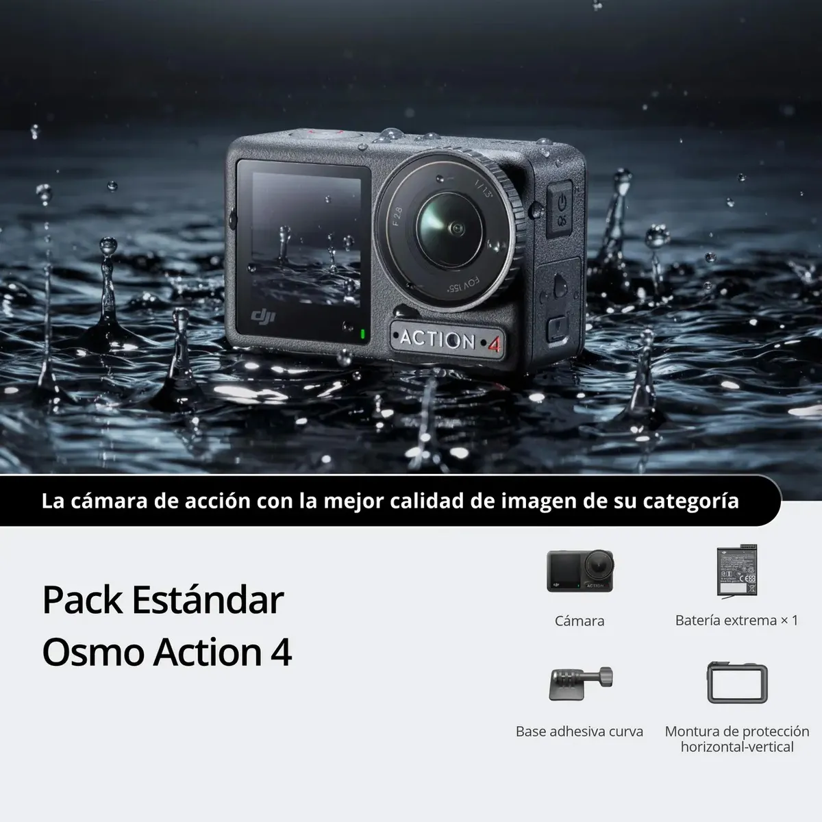 DJI - Cámara de acción DJI Pack Estándar Osmo Action 4