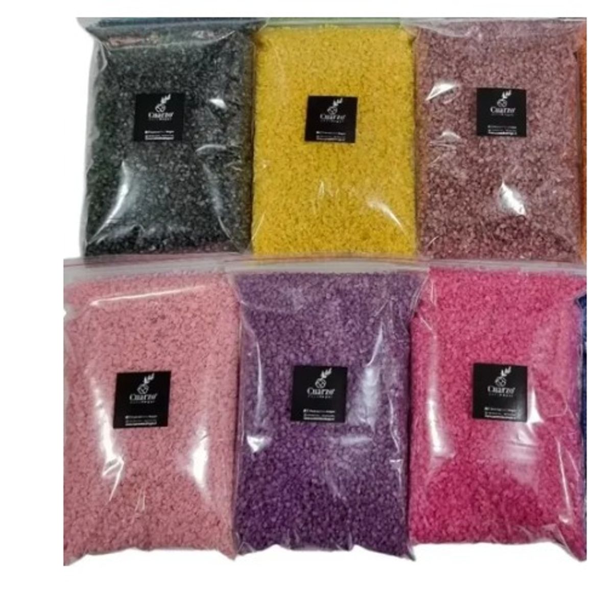 GENERICO - Cuarzo Tamaño Granulado. 6 Colores. 500 GR c/u, Pack  N°1
