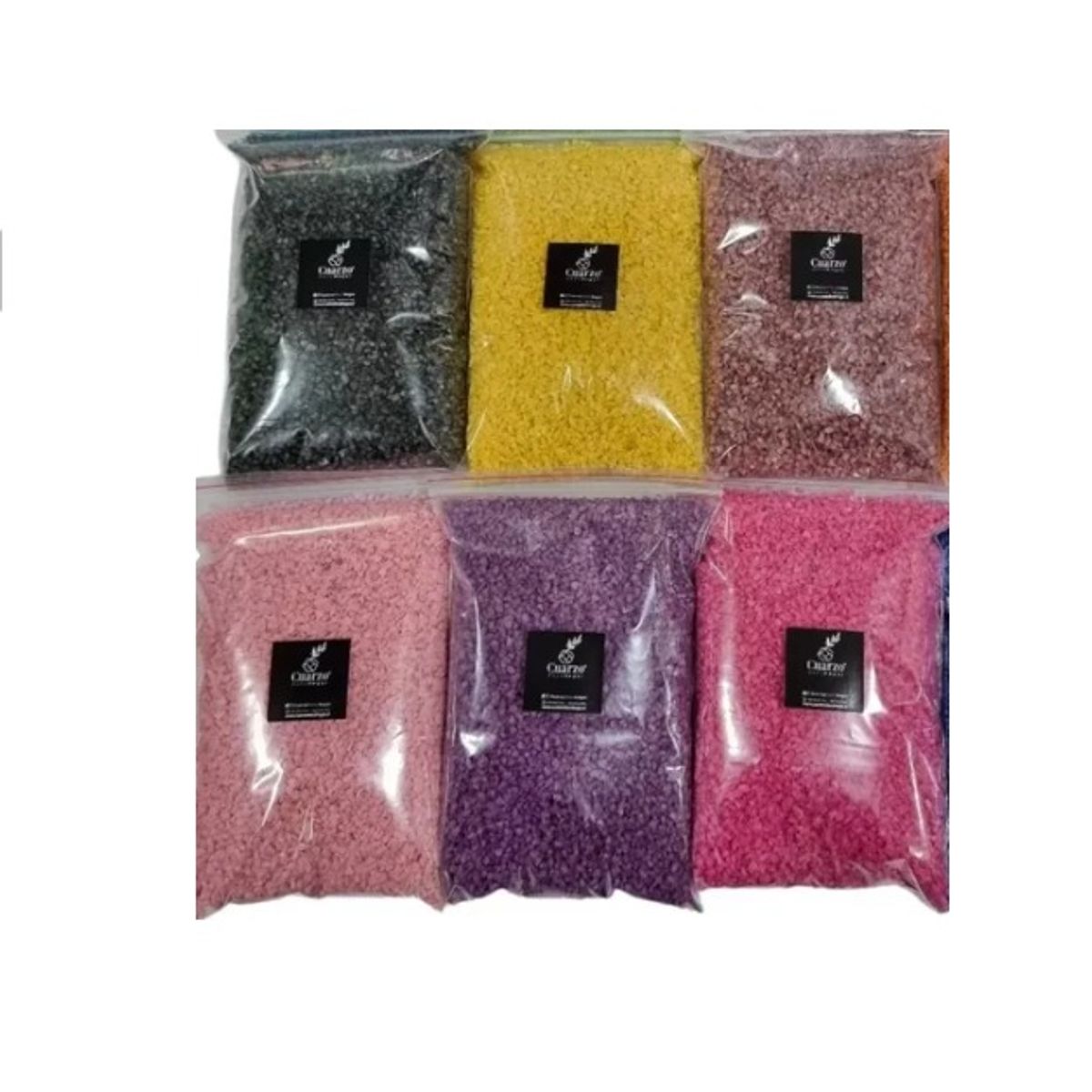 GENERICO - Cuarzo Tamaño Granulado. 6 Colores. 500 GR c/u, Pack  N°1