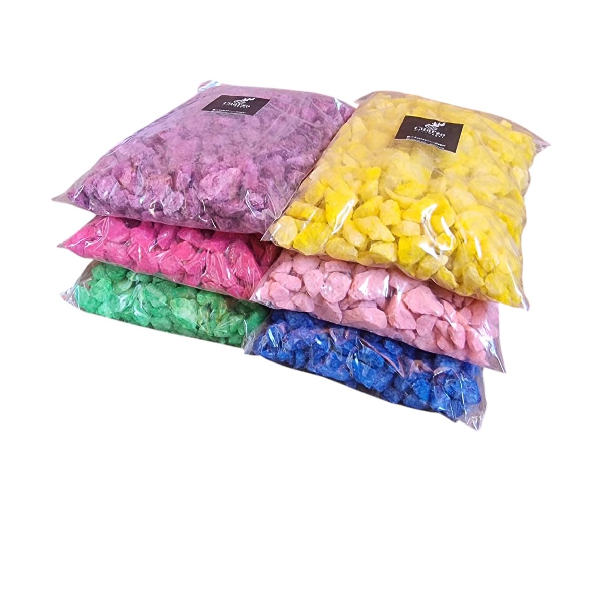 GENERICO - Cuarzo Tamaño Garbanzo 6 Colores. 500 GR c/u, Pack  N°2