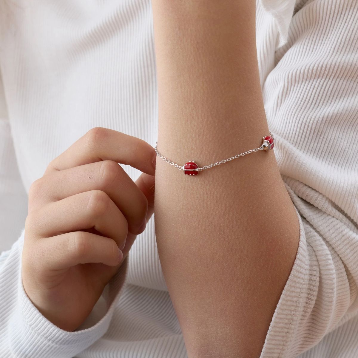 TIANA JOYAS - Pulsera con Chinitas de Plata 925 Joyas Infantiles Regalo Niñas