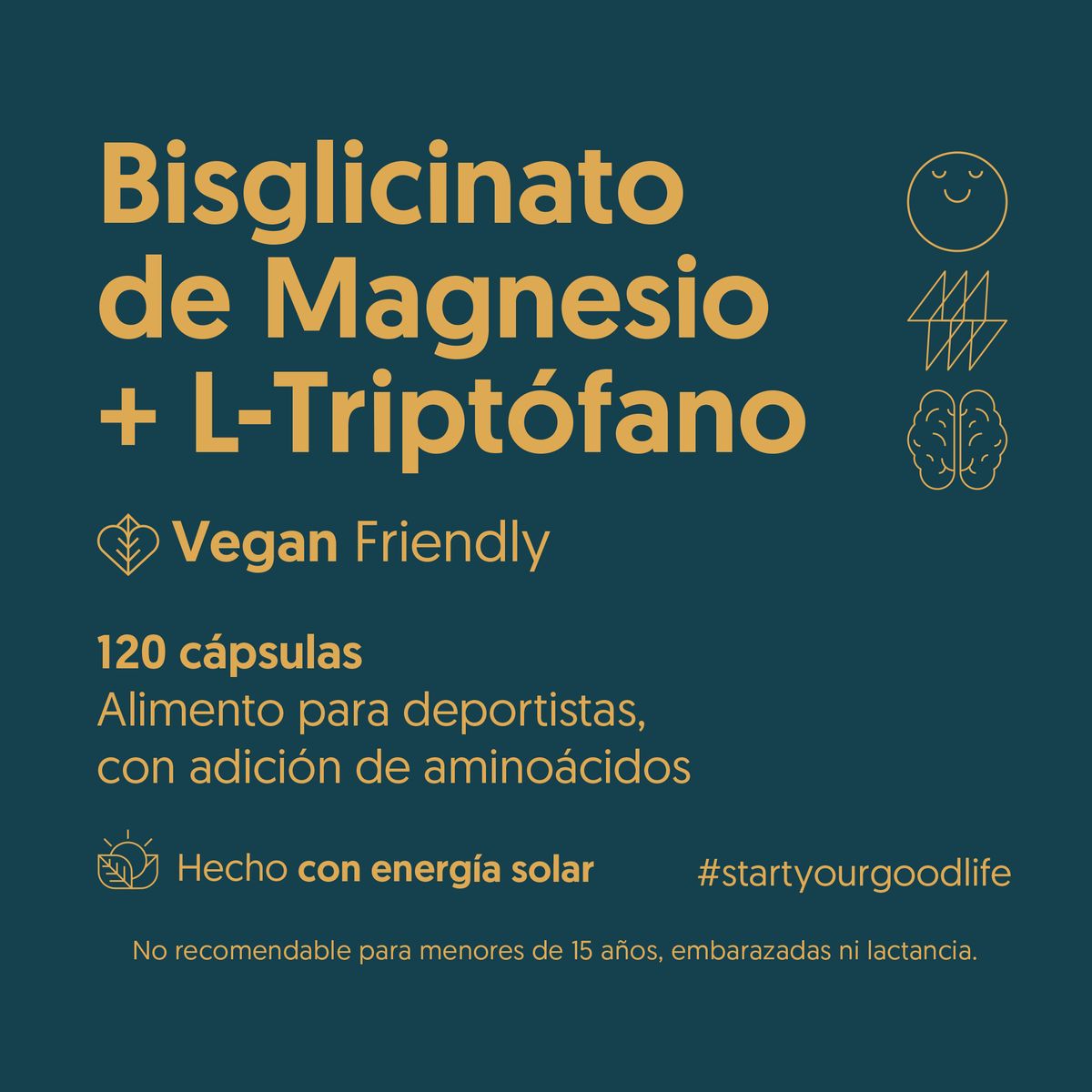 BIOSTREAM - Bisglicinato de Magnesio + L-triptofano 120 Cápsulas Biostream