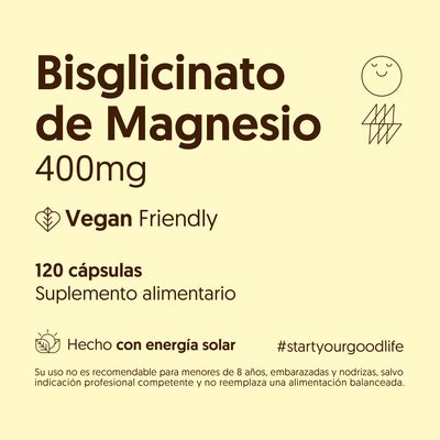 Imagen 2 del producto Bisglicinato de Magnesio 400mg 120 Cápsulas Descanso