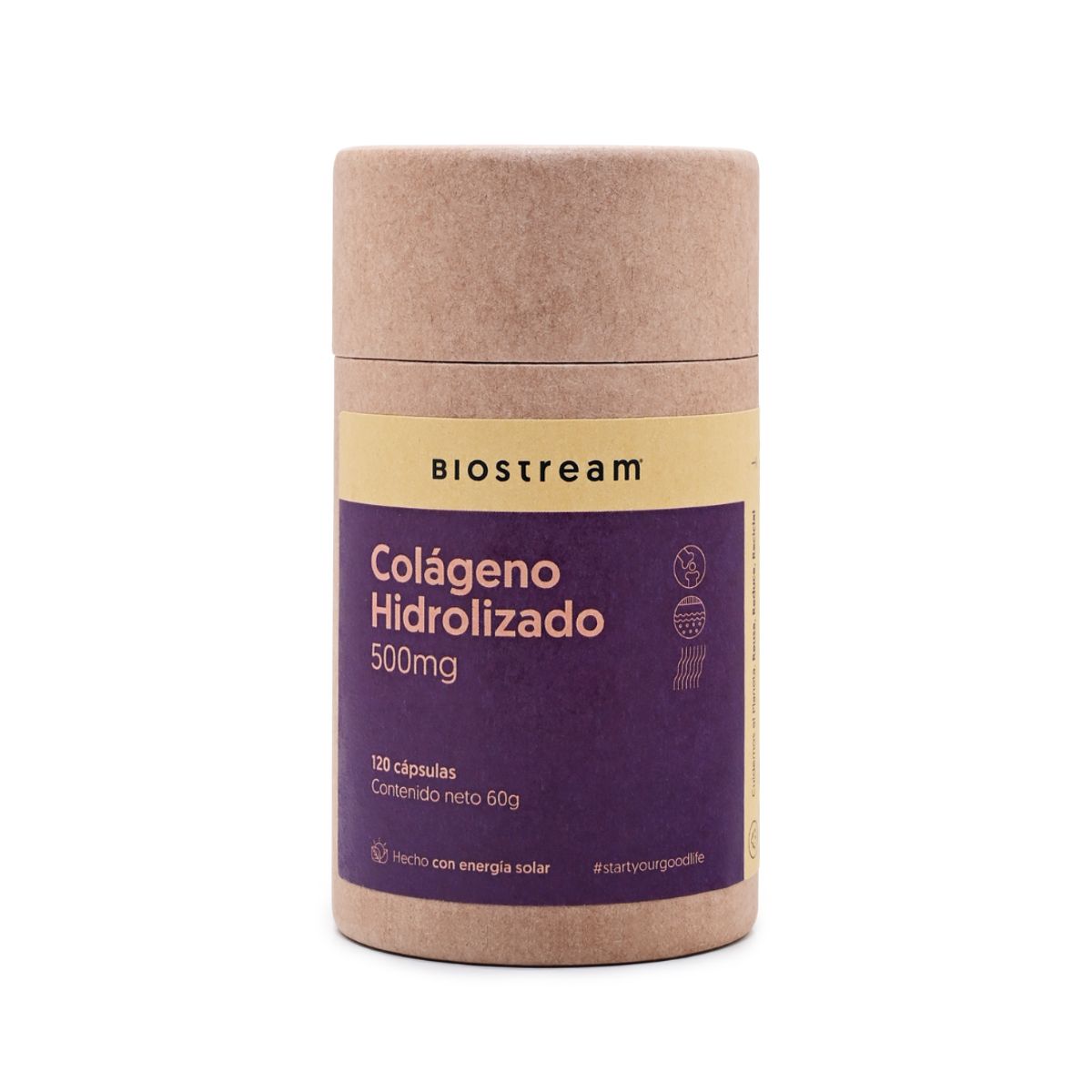 BIOSTREAM - Colágeno Hidrolizado 500mg 120 Cápsulas Biostream