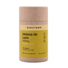 BIOSTREAM - Melena De León Vegano 400mg 120 Cápsulas Vegana