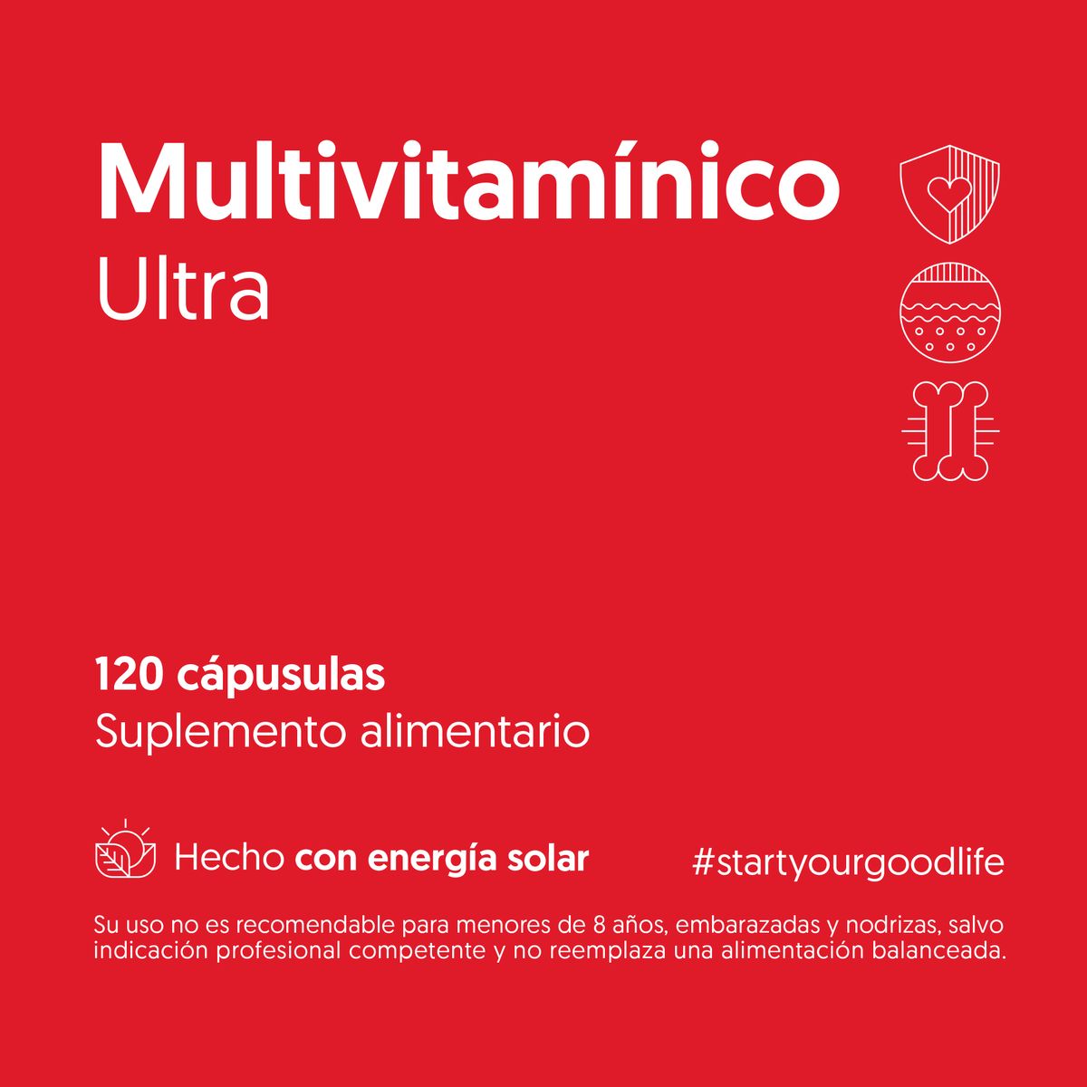 BIOSTREAM - Multivitamínico Ultra 120 Cápsulas Biostream