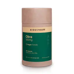 BIOSTREAM - Okra 500mg 120 Cápsulas Vegano Detox para la Digestion