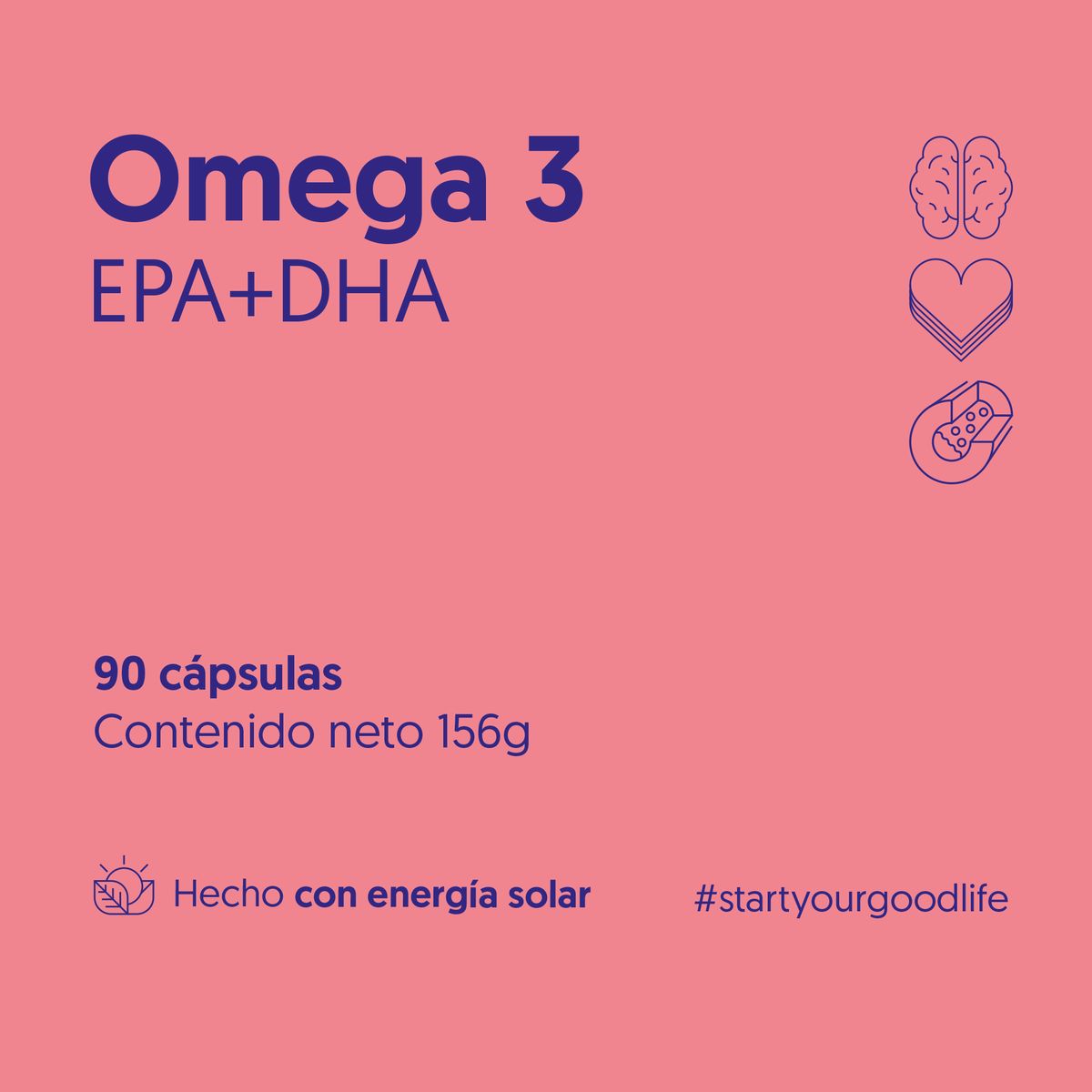 BIOSTREAM - Omega 3 1000mg Epa + Dha 90 Cápsulas Blandas