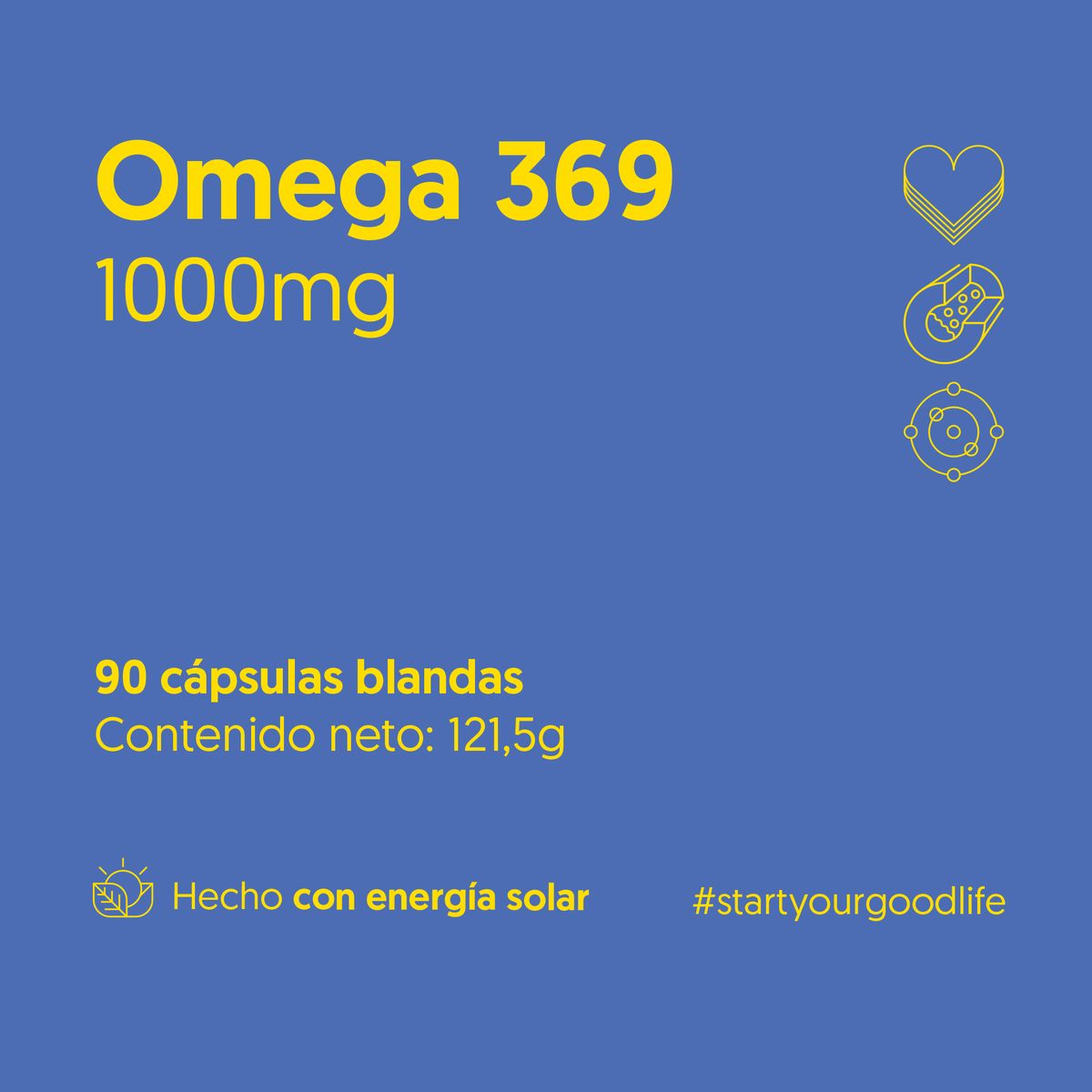 BIOSTREAM - Omega 369 1000mg 90 Cápsulas Blandas Antioxidante Biostream