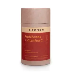 BIOSTREAM - Probióticos + Vitamina C 120 Cápsulas para las Defensas & Digestion
