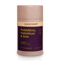 BIOSTREAM - Probióticos prebióticos & Aloe 120 Cápsulas + Digestión