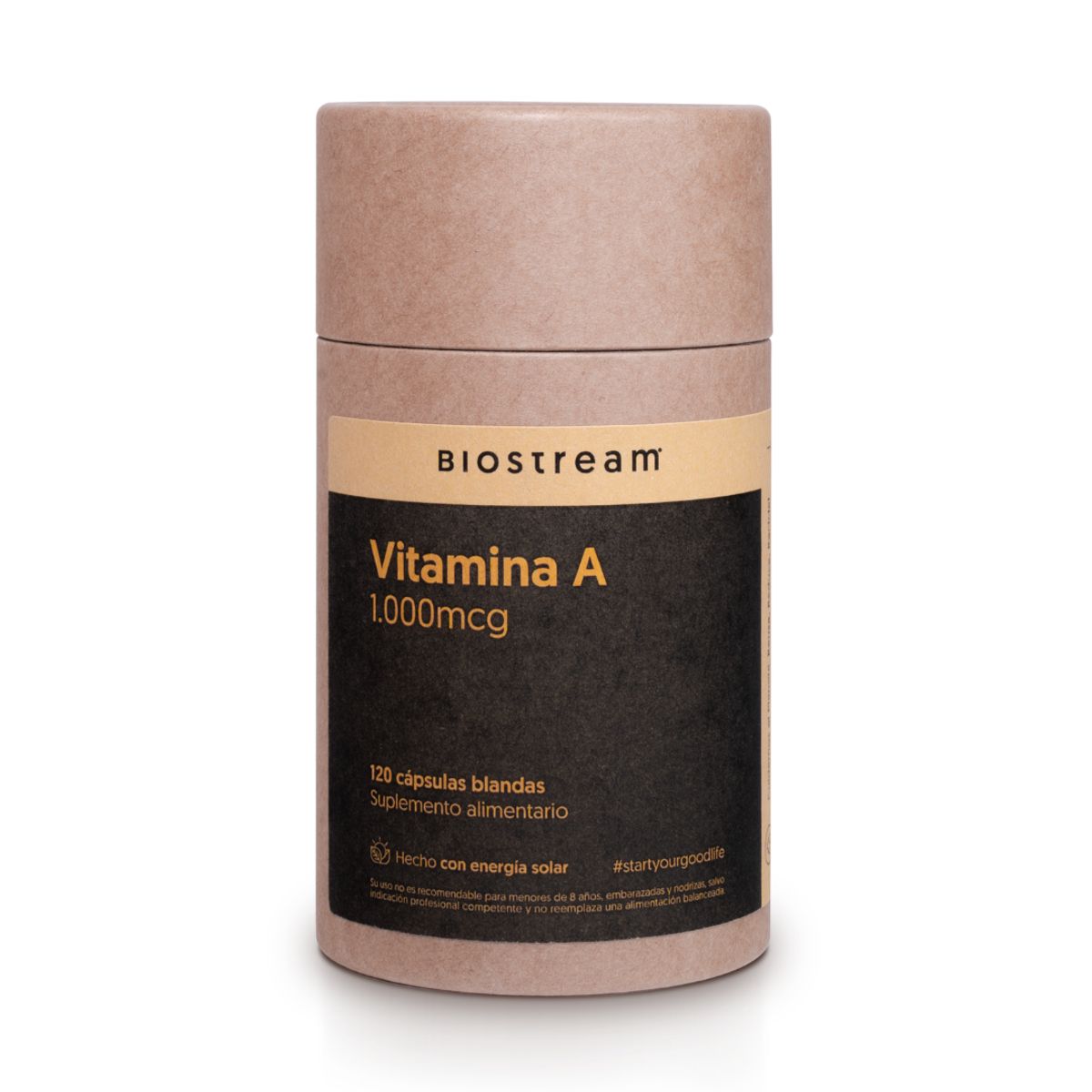 BIOSTREAM - Vitamina A 1000mcg 120 Cápsulas Blandas Antioxidante Biostream