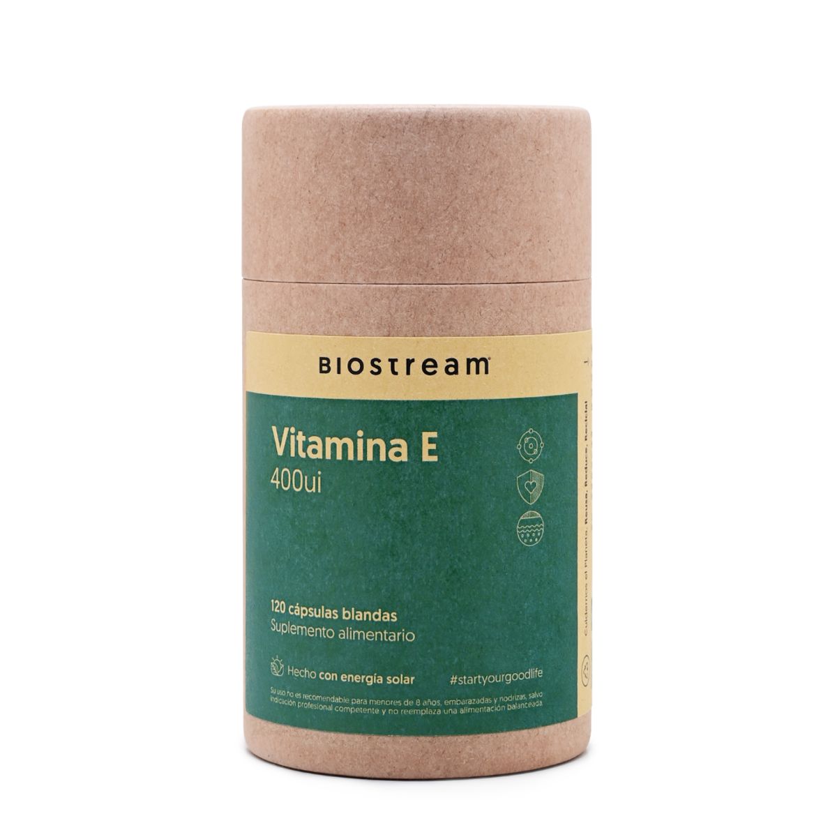 BIOSTREAM - Vitamina E 400ui 120 Cápsulas Biostream