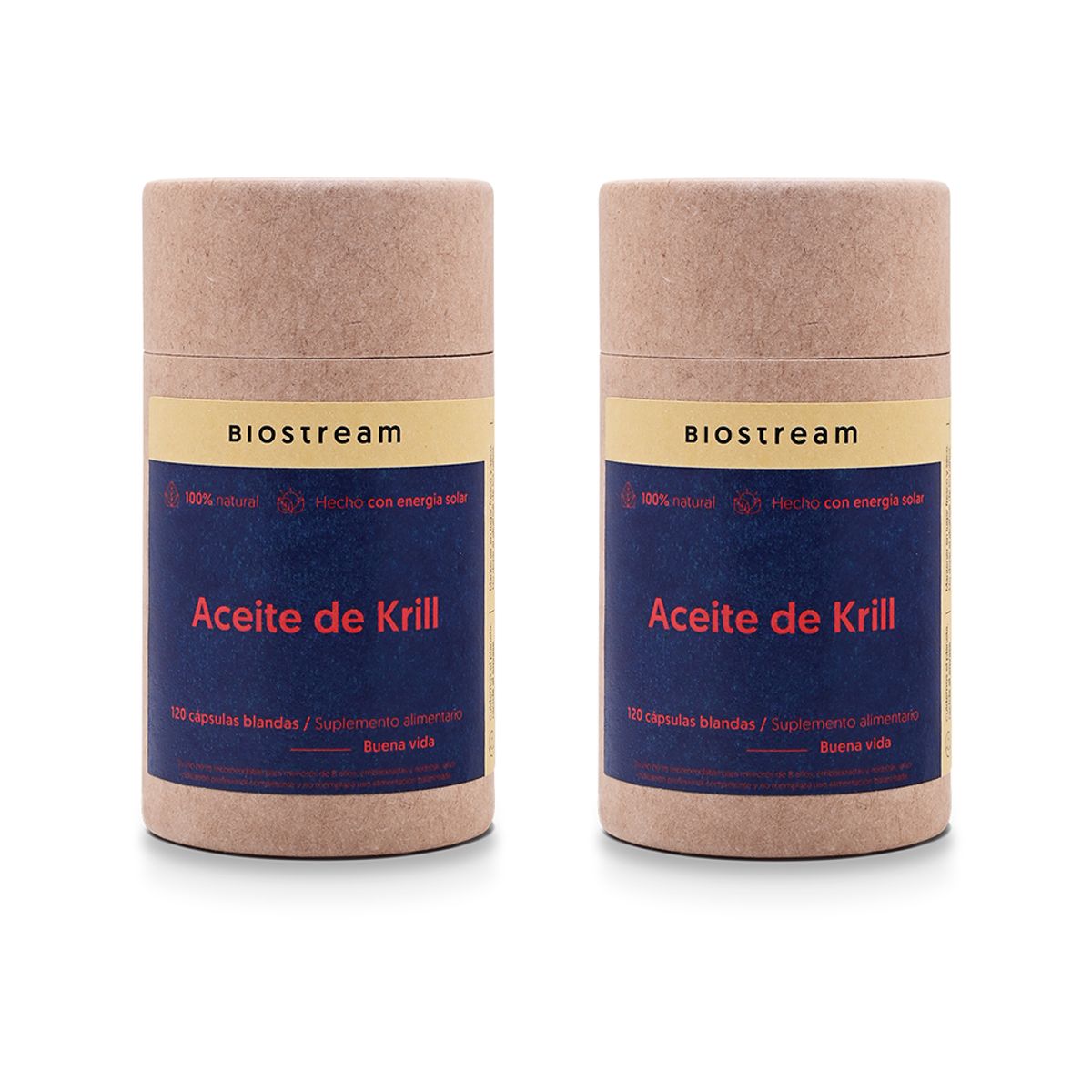 BIOSTREAM - Pack X 2 Aceite De Krill 120 Cápsulas Biostream