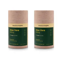 BIOSTREAM - Pack X 2 Aloe Vera 500mg Vegano 120 Cápsulas