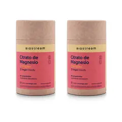 BIOSTREAM - Pack X 2 Citrato De Magnesio Vitamina D & Vitamina B6 Vegano 90 Cápsulas