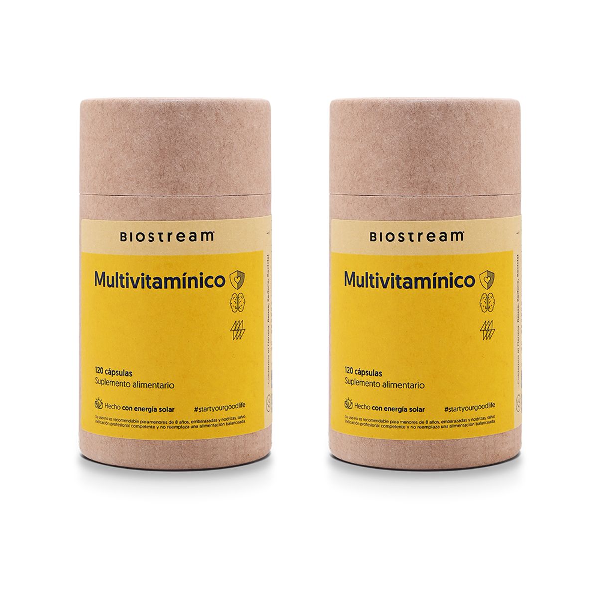 BIOSTREAM - Pack X 2 Multivitamínico 120 Cápsulas Biostream