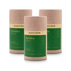 BIOSTREAM - Pack X 3 Spirulina 500mg 120 Cápsulas