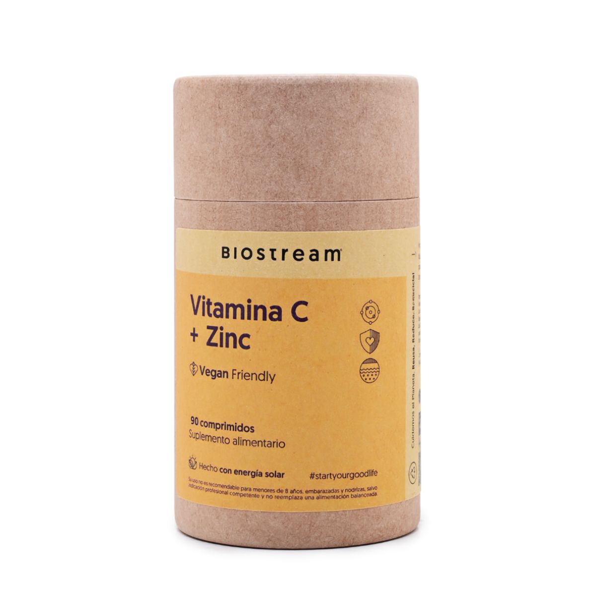 BIOSTREAM - Pack X 2 Vitamina C + Zinc Vegano 120 Cápsulas Biostream