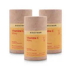 BIOSTREAM - Pack X 3 Vitamina C 500mg 120 Cápsulas