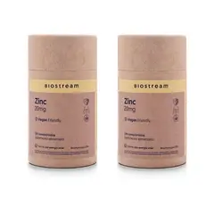 BIOSTREAM - Pack X 2 Zinc 20mg 120 Cápsulas Vegana