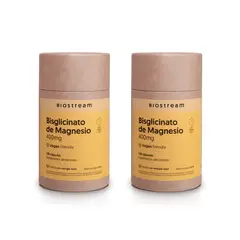 BIOSTREAM - Pack X 2 Bisglicinato de Magnesio 400mg 120 Cápsulas